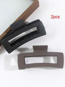 1个优雅简约超大哑光方形发爪夹，适合日常发型，可作发爪、发饰、时尚极简发夹，是母亲节、返校季、复活节、节日等场合的理想礼物。这款发夹可作发卡、发夹、发饰、发夹、发抓夹等，适合秋冬季休闲场合，也适合度假、夏季海滩等场合。 - 黑色 - 查看 11