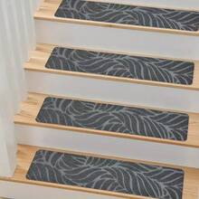 7/15-Piece 20*76cm Leaf Pattern Rectangular Anti-Slip Stair Tread Carpets Stair Tread Mats, Indoor Stair Non-Slip Carpet, Soft Mats For Dogs And Pets, Stair Grip Carpet Treads, Reusable Self-Adhesive Floor Mats, Stair Non-Slip Mats,Carpet Stair Treads, Anti-Slip Indoor Rug, Non-Slip Rug For Wooden Step Stairs, Anti-Slip For Pets - Multicolor - View 27