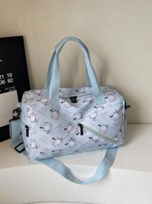 Sanrio Una bolsa de fitness pequeña para hombres y mujeres, una bolsa de viaje al aire libre, una bolsa de aislamiento seco y húmedo con cierre de cremallera, una bolsa de equipaje ajustada, una bolsa de mamá para viajes de negocios y compras, y útiles escolares para vuelta al cole