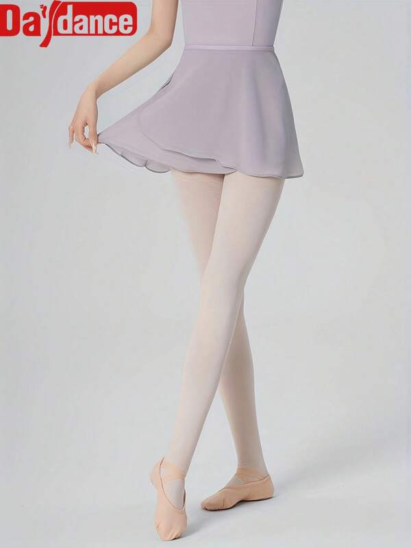 Daydance Women Ballet Skirt Adult Short Wrap Chiffon Skirt Lace Up Ballet Tutu Skate Skirt Ballerina Dancing Miniskirts Dance Wear