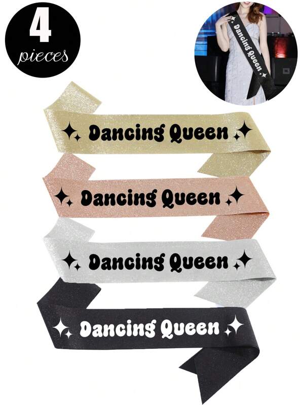 10 pièces / 4 pièces / 1 pièce Ceinture pour femmes - Décoration de fête célibataire Mama Mia, décoration de fête d'anniversaire, décoration de fête célibataire, décoration de fête de remise des diplômes, étiquette de ceinture, sangle de fête de festival, sangle de fête du soir, décoration de bal