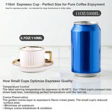 Ceramic Teacup And Saucer Set, European-Style Gold Rim Drinkware For Coffee, Tea, Party, Home, Garden, Restaurant, Suitable For Summer And Winter Back To School