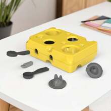 1 pieza Juguete interactivo de rompecabezas para mascotas, juego de entrenamiento de habilidades de alimentación lenta y forrajeo, tazón lento para ocultar alimentos, juguete interactivo de gato tipo "Golpea el Topo"