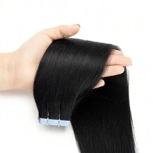 Real Human Hair Tape In Extensions Blonde 12-24 Inch Double Sided Tape For Skin Weft Hair Extensions Tape In 20pcs Seamless Tape In Hair Extensions Straight Human Hair For Women - S1 - 查看 4