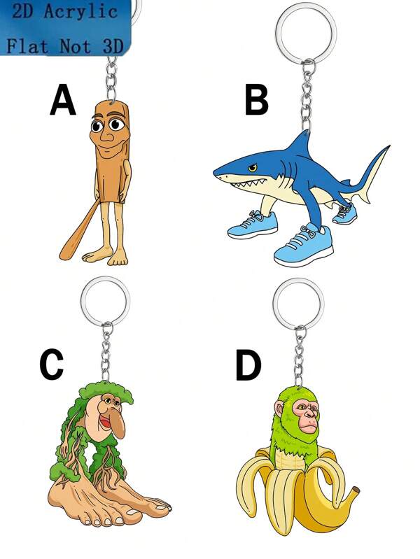 1 Piece Cartoon Character 2D Acrylic Charm – A Beautifully Designed, Versatile Accessory That Is Perfect For Use As A Keychain, Car Decoration, Gift Decoration, Room Decoration, DIY Backpack Charm Or Personalized Jewelry. Backpack For School