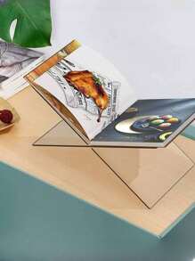 1 pièce étagère à livres en acrylique transparent, étagère de bureau en acrylique transparent, convient pour les bureaux, les écoles, les étagères de lecture de livres. Étagères d'exposition créatives en acrylique transparent en forme de X pour les livres d'images, les magazines, les livres de cuisine. Étagères de lecture, supports à livres, plateaux de lecture, étagères