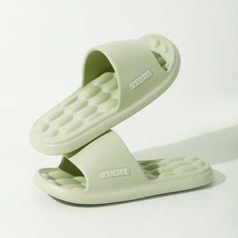 女士夏季厚底时尚简约百搭EVA防滑拖鞋，室内浴室、宿舍浴室、居家女士凉鞋