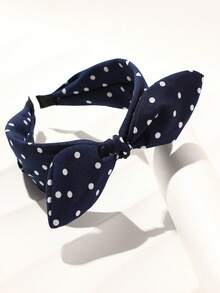 1pc Polka Dot Print Bunny Ear Headband, Vintage Wide Brim Non-Slip Hair Hoop, Suitable For Easter Party Wear, Hair Band, Hairband For Women Hair Accessories Head Accessories - Multicolor - View 10