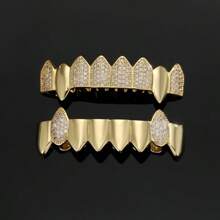 Popular European & American Style Fang Tooth Caps, Fashion Grillz, Unisex Hip Hop Performance Decorative Teeth Accessories