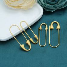 2/5Pcs Pin Matt Gold Plated Copper Brass Pin Brooch For DIY Badge Craft Findings DIY Sewing Jewelry Making Supplies - Multicolor - View 4