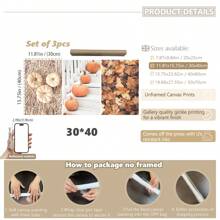 1/3 piezas, Cuadro colgante de lienzo, Decoración artística enmarcada, Listo para colgar, Artes de pared, Pósteres, Arte de pared con marco, Pósteres de Acción de Gracias, Impresión de cosecha de otoño, Conjunto de fotos de calabaza, Granja de otoño, Decoración de cocina, Arte de pared de calabaza, Arte impreso de otoño, Otoño, Halloween, Decoración de Halloween, Decoración de habitación, Decoración de dormitorio, Decoración de pared del hogar, Decoración de otoño
