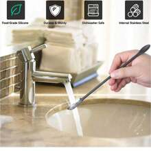 1/3pcs Mini Silicone Scraper, Double-Ended Silicone Wax Scraper Tools, Multi-Function Wax Sealing Stirring Rod, Heat-Resistant Silicone Scraper, Reusable Beauty Scraper, Micro Scraper, Thin Can Scraper, Food Scraper, Mini Scraper Set Makeup Tools, Wax Sealing Accessories, School Supplies