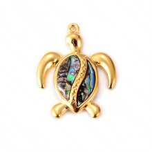 1pc 304 Stainless Steel Ocean Series Turtle, Conch, Starfish Pendant, Used For DIY Necklace, Earring, Jewelry Making
