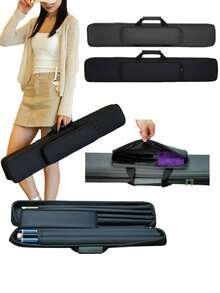 7-Position Pool Cue Box With Soft Interior, Multiple Cue Storage, Front Convenient Small Accessories Zipper Box - Multicolor - View 4