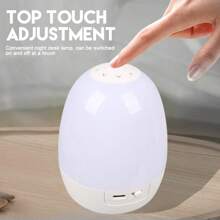1 pezzo Luce notturna a forma di guscio d'uovo con LED, lunga durata della batteria, luce a battito per protezione degli occhi, adatta per l'allattamento notturno del bambino, lampada da tavolo, lampada da comodino per camera da letto