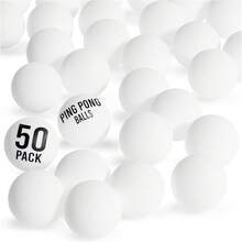 Pong Balls White 15 Or 50 Pack, Professional ABS Table Tennis Ball 1 40mm Official Size + Weight, Training & Practice - Durable High Performance