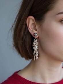 1 par de pendientes de aro exagerados para mujer con lazo de circonita incrustada, accesorios elegantes de mujer, de alta gama, para uso diario, un regalo