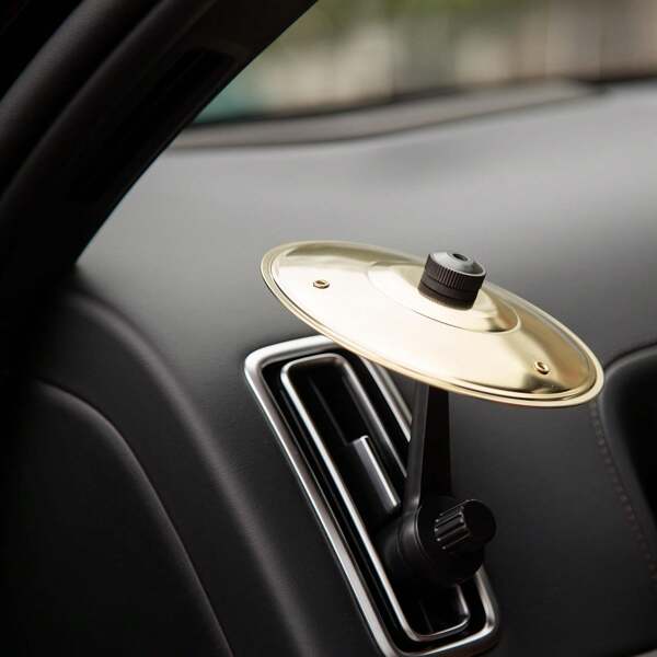 1pc, Car Crash Cymbal Air Vent Drum Head, Clip-On Installation, Portable Music Accessory, Car Music Accessories | Multifunctional Car Drum | Adjustable Tambourine Stand, Music Lovers' Exclusive Mixed Color Mini Tambourine Accessory Compact Durable Design, Suitable For All Vehicles Durable Compact Design