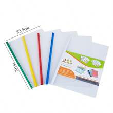 File Folder, Lever Arch Clip, Pull Rod Clip, Display Folder, Index Binder, School Supplies, Portable A4 Binder,Back To School - Multicolor - View 2