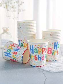 10pcs 一次性纸质派对杯 - 9 盎司, 热/冷饮杯, 适用于奶茶和咖啡, 浴室和漱口水小纸杯试用杯/派对生日派对饮料纸杯, 适用于派对, 生日派对, 野餐, 派对装饰, DIY 手工艺品和节日, 多种颜色可选, 居家生活用品 - 彩色 - 查看 10