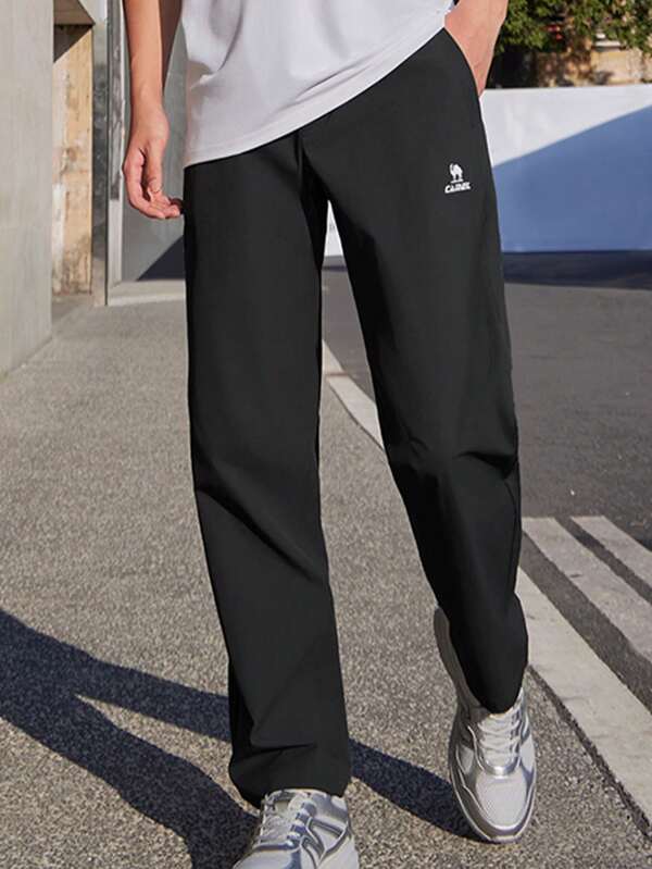 CAMEL CROWN Men's Woven Trousers, Spring And Summer Ice Skin Technology Sports Trousers, Quick-Drying Running Fitness Versatile Loose Casual Trousers