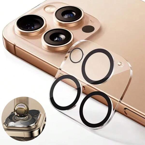 1pc HD Tempered Glass Lens Protector For IPhone 16 Pro Max/16/15 Pro Max/14 Pro Max/13/12/11 - Ultra-Clear Back Camera Protection, 9H Scratch Resistant, Anti-Fingerprint Lens Film