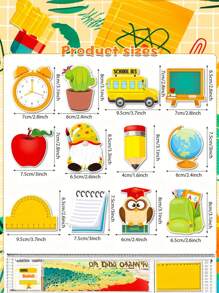3 Peças Notas Adesivas de Volta às Aulas - Blocos de Notas Autoadesivos Vibrantes com Designs de Ônibus Escolar, Relógio, Livros, etc. - Ideal para Decoração de Sala de Aula e Presentes de Festa de Aniversário, Suprimentos Escolares Fofos (Estilos Variados) Suprimentos Escolares Volta às Aulas Itens Essenciais Escolares Coisas da Escola