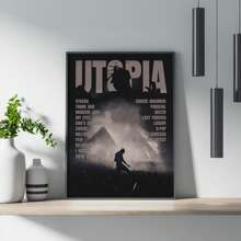 1pc Utopia Album-Inspired Poster - Frameless Art Deco, Musical Theme - Portrait Orientation Canvas Art Print For Wall Hanging Decor For Home Office, Living Room, Bedroom, Dining Room - Poster, Artistic Wall Painting, Ideal Gift Unframed