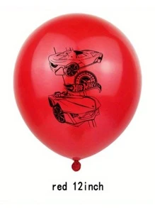 Hot Wheels 12/10PCS Hot Wheels Party Balloons Set, Birthday Kit For Teens, Cool Race Car Banner & Air Balloons For Party Decor, Complete Party Supplies Kit For Car Theme Celebration