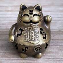 1pc Cute Feng Shui Maneki-Neko Incense Burner, Brings Good Luck, Can Be Used With Incense Stick Holder, Decorative Figurine, Home Decor, Room Aesthetics, Creative & Unique Gifts For Women, New Store Opening Presents - Multicolor - View 7