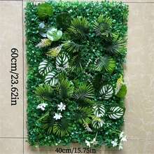 1/2片人造植物草墙板，黄杨木栅栏，仿真苔藓，适用于室内/室外花园、露台、店铺背景装饰 - 悬挂式草背景，是家居、花园、派对、婚礼装饰的理想之选 - 彩色 - 查看 10