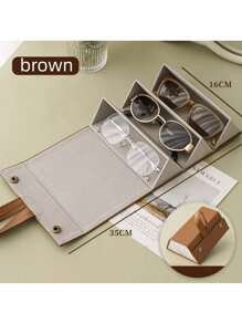 1pc Travel Glasses Case, Foldable Hanging Glasses Storage Rack, Portable Sunglasses Storage Box, Sunglasses Storage Box