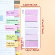 6-Style/Pack, 120pcs/Style Gradient Color Memo Notes, Message Sticky Notes, Colorful Series, Small Memo Pad, Macaron Colors, Reusable Note Sheets School Supplies, Back To School