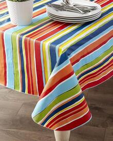 Kitchen Tablecloth - Summer Stripes - View 7