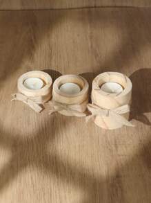 1/3pcs Wooden Tea Light Candle Holders, Wooden Offering Tea Light Holders, Suitable For Wedding Birthday Centerpieces, Suitable For Tabletop Flower Pots, Suitable For Rustic Centerpieces Home Decor (Candles Not Included) Gifts Graduation