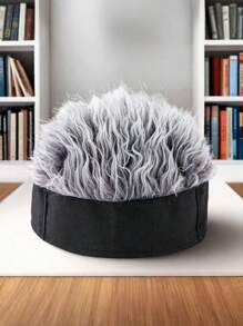 1PC Novelty Hat Men's And Women's Hip Hop Wig Synthetic Hair Elastic Beanie Hat Chemo Cap Gradient Color Wig Cap Role Playing Character Hat For Men And Women Docker Cap Music Festival