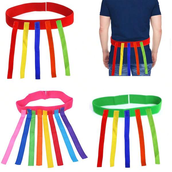 3pcs (5 Tails Or 8 Tails) Outdoor Capture The Flag Interactive Games - For Family, Parties, Team Building, Multiple Colors (Red, Yellow, Blue, Green, Orange, Purple), Suitable For Teenagers And Adults Outdoor Competitions And Entertainment, Retractable Capture Training Device, Suitable For Outdoor Family, Picnic Carnival Games, Enhance Teamwork And Sports Skills, Parties, Fun Gift