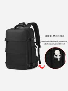 2Pcs/Set: Large Capacity Backpack And Chest Bag, Suitable For Men, Short-Distance Travel And Tourism In Summer. Multiple Compartments Can Hold Shoes, Multifunctional Backpack With Sports Chest Bag, Suitable For Business Trip, Travel, Camping. Nylon Solid Color Simple Backpack With Laptop Compartment, High Cost Performance. Cabin Carry On Bag, Airline Approved Travel Essentials
