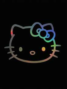 Sanrio قطعة واحدة ملصق كارتوني جميل لهيلو كيتي لالدراجات النارية والسكوتر والحماية من الخدوش، مقاوم للماء وحماية من الشمس، ملصق زخرفي لغطاء خزان الوقود والنافذة والمصد