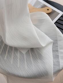 1 件亚麻薄纱窗帘 - 日式亚麻风格，杆袋设计，适用于客厅和卧室 - 透明过滤光窗帘，客厅窗帘