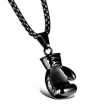 1 peça de colar de luva de boxe fitness retrô, pingente punk esportivo e fashion, adequado para homens, joias dominantes
