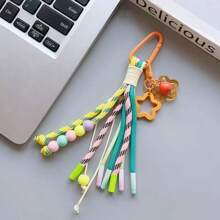 Multicolor Lanyard Colorful Mobile Phone String Creative Key Chain Pendant Decor Beads & Star Charms For Bags Backpacks Clothes & Accessories Backpack Decor