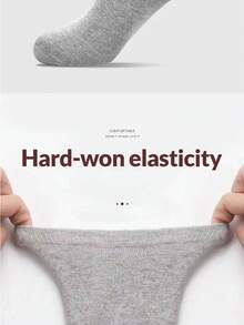 30/20/10/5/3/1 双纯色踝袜，男士袜子，柔软轻便，百搭男女通用袜子，适合健身房 2025 - 彩色 - 查看 3