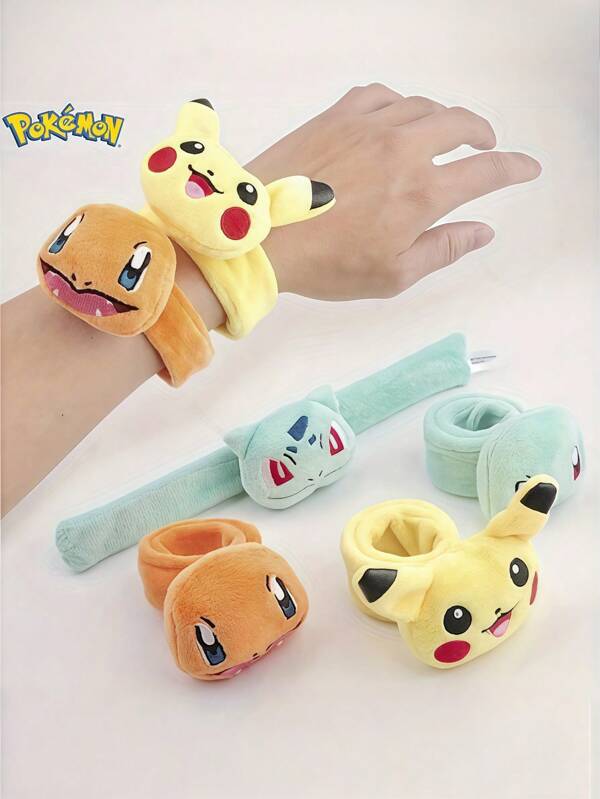 pokemon 1pc Pokemon Pikachu Popping Bracelet With Pokeball Cartoon Character Pattern Children's Bangle, Suitable For Daily Wear,Ining Ear Bangle, Birthday Gift For Best Friend, Christmas Gift Box Halloween Gift