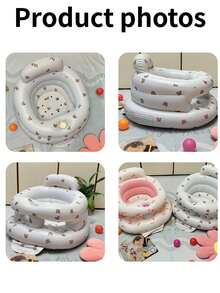 1pc/Set Inflatable Baby Learning Chair/Infant Seat/Baby Mat, Suitable For Babies 3 Months And Above, Essential For Summer/Vacation/Travel, Manual Inflation No Pump Needed. The Image Is For Reference Only, Please Confirm The Size Fits Your Baby. - Multicolor - View 4