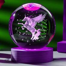 20 Models Of Crystal Ball Night Lights - Various 3D Crystal Ball Night Lights, Dolphin, Cloud, Saturn Series, Unicorn, Elephant, Axolotl, Milky Way, Underwater World, Animals, Universe Series, Bedside Night Light, Perfect Gift