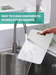 3 件/不锈钢切菜板，双面，耐用，易清洁，金属，适用于肉类、蔬菜、水果