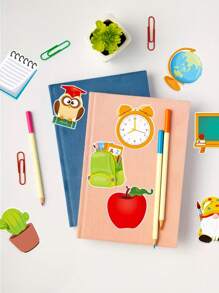 3 Peças Notas Adesivas de Volta às Aulas - Blocos de Notas Autoadesivos Vibrantes com Designs de Ônibus Escolar, Relógio, Livros, etc. - Ideal para Decoração de Sala de Aula e Presentes de Festa de Aniversário, Suprimentos Escolares Fofos (Estilos Variados) Suprimentos Escolares Volta às Aulas Itens Essenciais Escolares Coisas da Escola