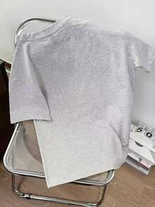 青少年男孩标语印花圆领T恤夏季男童休闲T恤软上衣