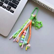 Multicolor Lanyard Colorful Mobile Phone String Creative Key Chain Pendant Decor Beads & Star Charms For Bags Backpacks Clothes & Accessories Backpack Decor